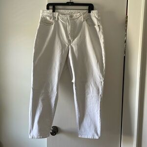 Curvy OG Straight Old Navy White Jeans